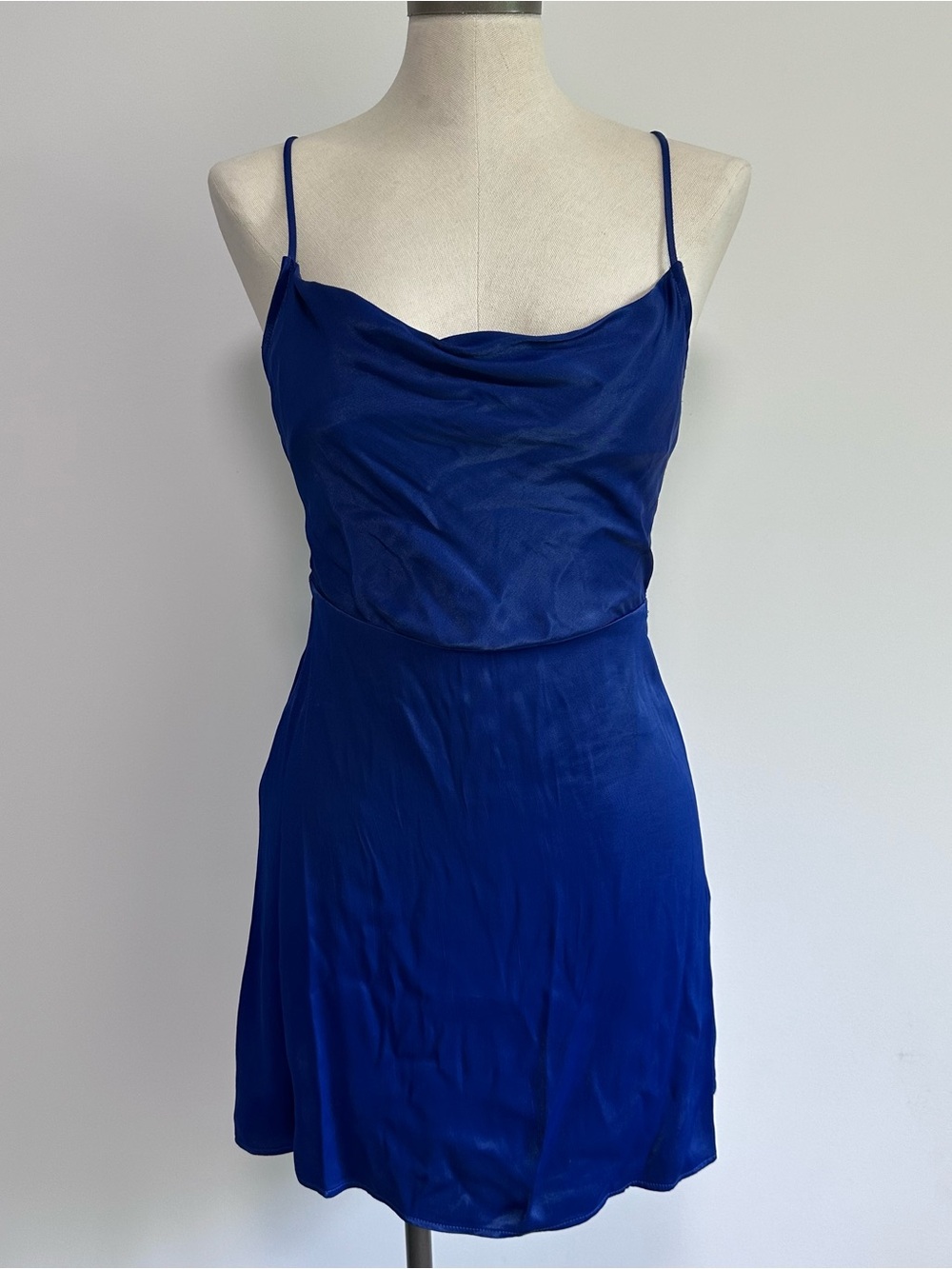 Royal Blue Neck Slip Dress